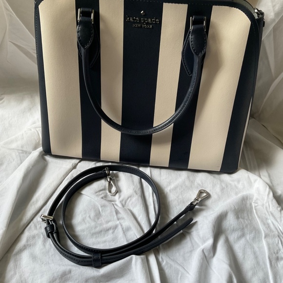 Kate spade Darcy Stripe large satchel/crossbody handbag - Picture 4 of 12